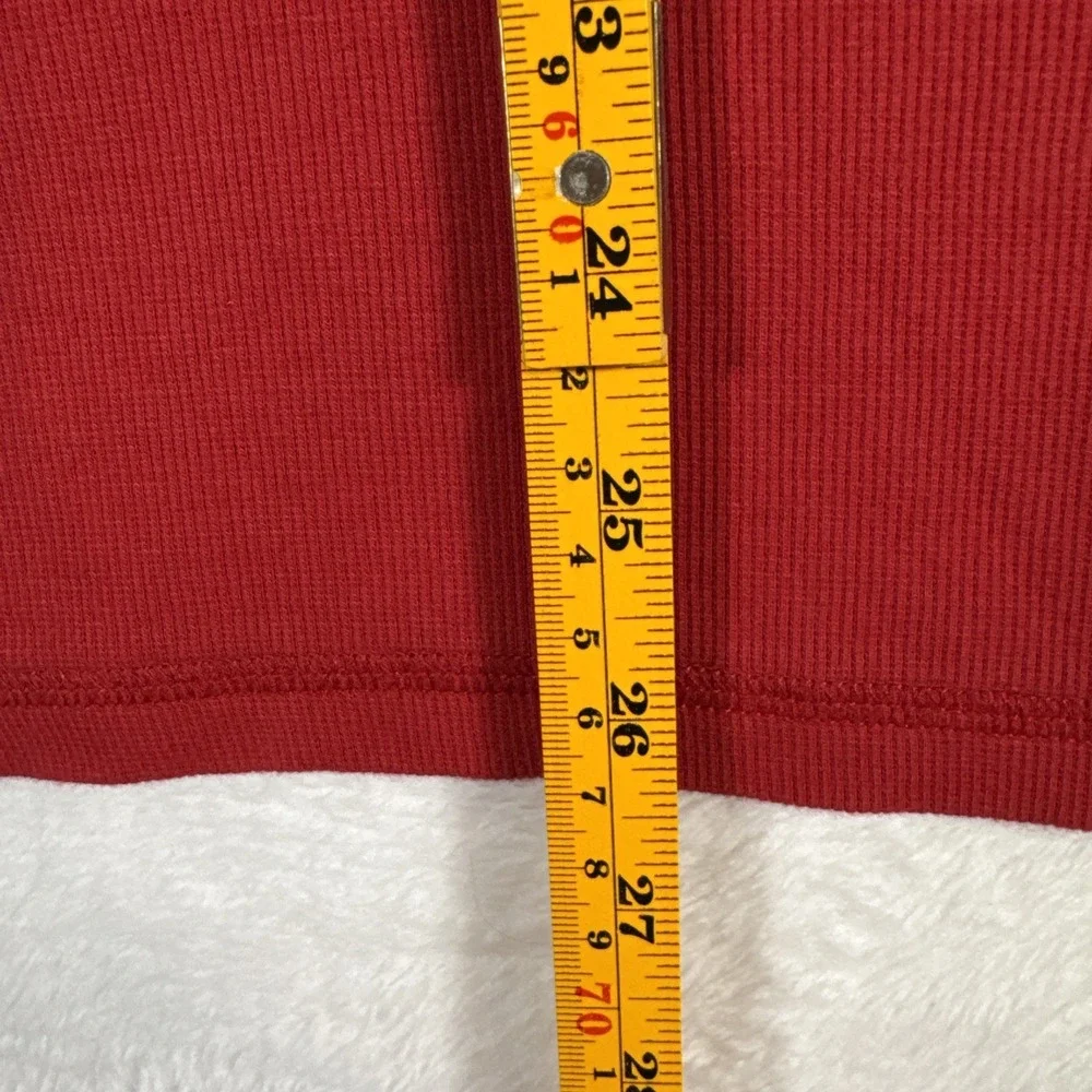 2 Burt's Bees Men's L Red Organic Cotton‎ Long Sleeve Shirts Lot